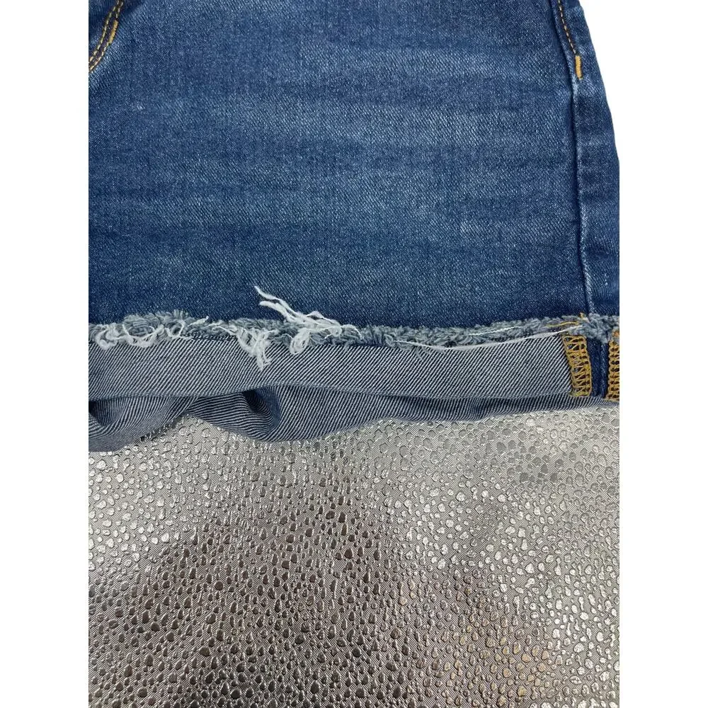 Old Navy Girls Faded Dark Wash Blue Denim Jean Shorts Youth Size 14